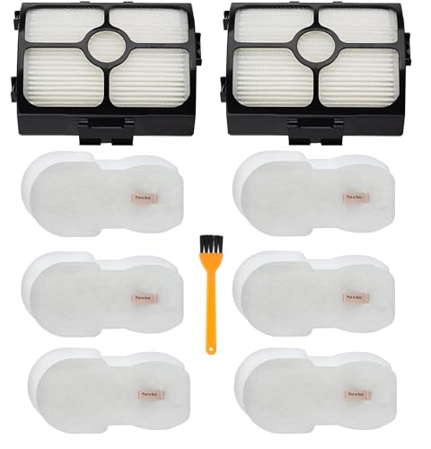 Vacuum Filter Replacement for Shark HZ3002 HZ3000 Stratos Ultralight Corded Stick Vacuum Cleaner, Replace part XFFKHZ3000 XHFHZ3000, 2 HEPA Filter & 6 Foam and Felt Filters