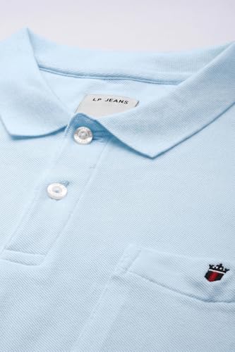 Image of Louis Philippe Men's Slim Fit Solid 100% Cotton Polo T-Shirt