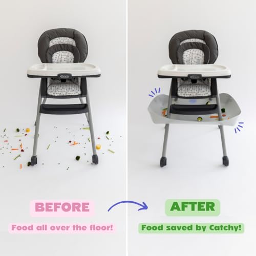 Image of CATCHY - Food Catcher - Compatible with Graco Table2Table LX 6-in-1 High Chair + 11 Other High Chairs - Highchair Sold Separately - Baby & Toddler Food & Mess Catcher - Under High Chair Accessory | High Chair Food Catcher - High Chair Sold Separately - Baby & Toddler Food & Mess Catcher - Under High Chair Accessory