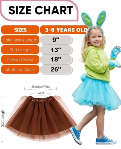 Kirei Sui Kids Blue Bunny Costume Tutu and Ear Headband Halloween Dress Up for Girls — view 2