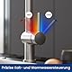 CECIPA Küchenarmatur, Wasserhahn Küche Ausziehbar mit 2 Strahlarten, 360° Drehbare Mischbatterie Einhebelarmatur, Edelstahl, Gebürstet