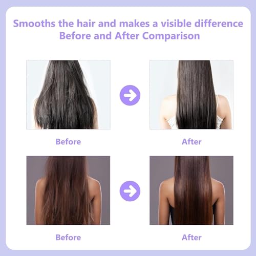 Image of Wireless Hair Straightening Brush | Rechargeable Hair Straightener Brush For Women | Cordless Heat Straightener Comb, Electric Hair Brush Straightener with Negative Ion