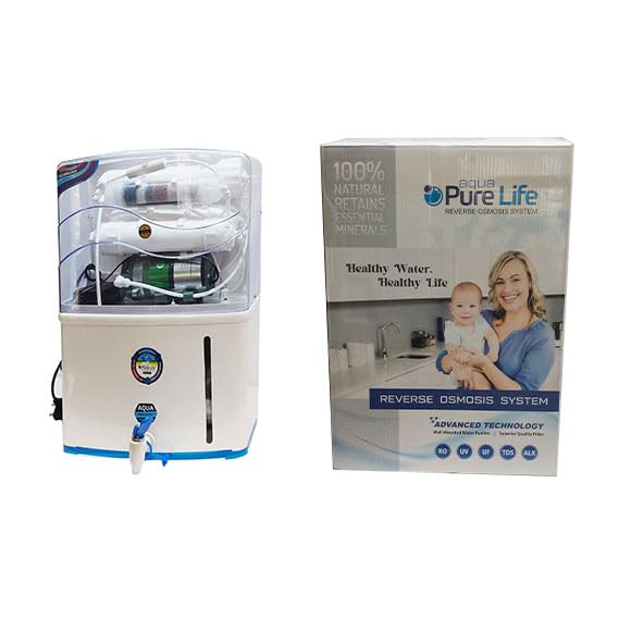 Rio Aqua + AQUA PURE LIFE RO Water Purifier For Home with MINERALS CARTRIDGE+ RO +UF+ MINERALS CARTRIDGE + TDS Control + Pre Filter & Accessories, RO Water System for home 12 Ltrs, 8 Stage (White)-image-18