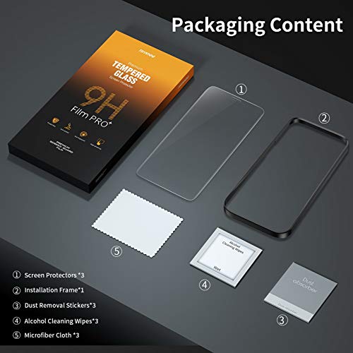 RIWNNI Vetro Temperato per iPhone 12 Pro Max [3