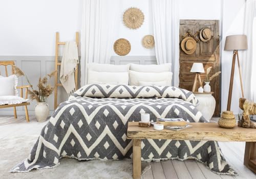 HB&Victory 7-Layer Cotton Muslin Quilt 240×260 Anthracite