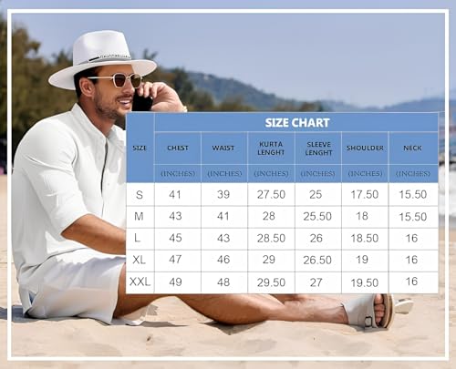 Image of Men's Kurta || Chinese Collar Long Sleeves || Straight Hip Length Kurtas || Short Kurta for Men || for Festival || Function || Occasion Wear Fancy Kurta for || Best Gifts for Mens