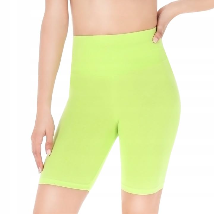 Short cycliste femme anti frottement taille haute coton stretch