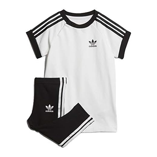 adidas Barn 3-Stripes Set Vit, 3-6M