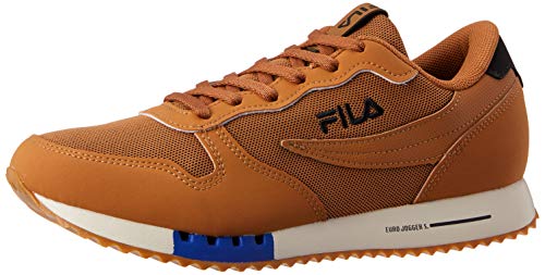 Tênis Euro Jogger Sport, Fila, Masculino, Amêndoa/Preto/Azul, 42