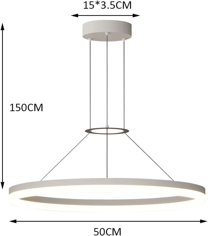 Dimensions of UWYTGF 19-inch LED Chandelier