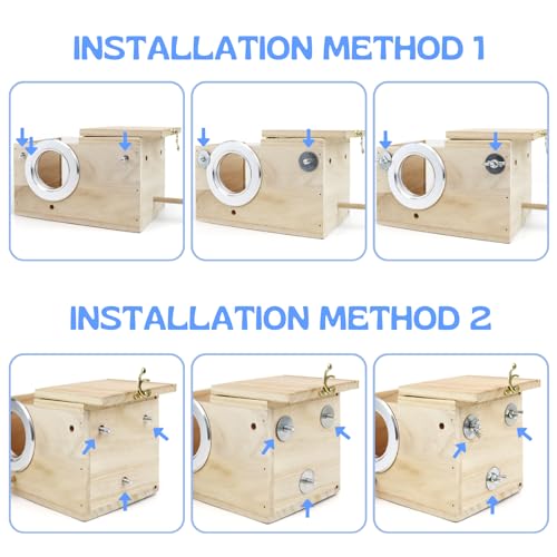 Tierecare Caixa de nidificação de periquito tierecare - caixa de reprodução de ninho de pássaro de m