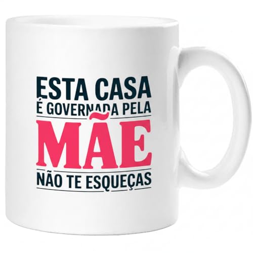 360 Onlineprint Canecas para mãe - presente dia da mãe | caneca de cerâmica 325 ml, aqui manda a mãe