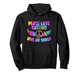 Longboard Peace Love Skating Skateboard Outfit Skater Pullover Hoodie