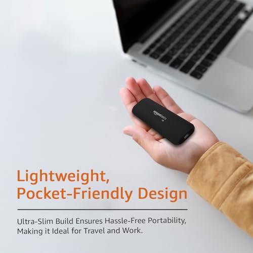 Image of amazon basics 1 TB Portable SSD | Type C Compatible NVMe Drive | Upto 950 MB /s | PC, Mac and Smartphone Compatible