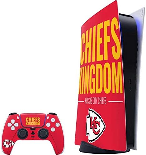 Skinit Decal Gaming Skin Compatible with PS5 Digital Edition Bundle - Officially Licensed NFL Kansas City Chiefs Design