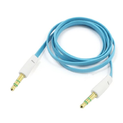 Cable de audio Jack 3.5mm macho a macho 1 m azul miniatura 1