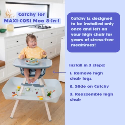 Image of CATCHY - Food Catcher - Compatible with Maxi-COSI Moa 8-in-1 High Chair + 12 Other High Chairs - Highchair Sold Separately - Baby & Toddler Food & Mess Catcher - Under High Chair Accessory | High Chair Food Catcher - High Chair Sold Separately - Baby & Toddler Food & Mess Catcher - Under High Chair Accessory