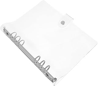 VILLCASE 2 Peças De Livro De Conta Em Pvc Fichário De Folhas Soltas Fichário Notas Caderno Anotações Capa De Livro De Cheques Capa De Folha Solta Saco Fichário Clipe Anéis Braçadeira