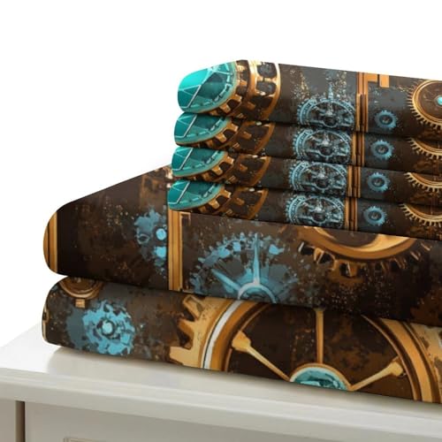 Drap de couette steampunk microfibre lavable machine avec housse mécanique 3D