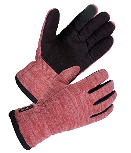 SKYDEER Women's Touch Screen Winter Gloves with Soft Deerskin Suede Palm, Windproof Warm