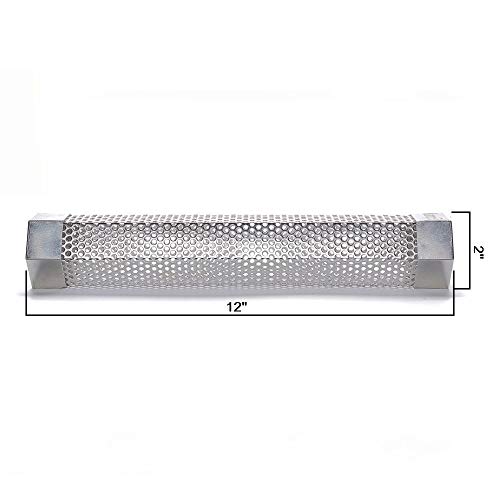 12\" Stainless Steel Smoker Tube Smoker Box Hot or Cold Smoking Use Wood Pellets or Wood Chips for up to 5 hours of smoke flavor infusion - Thumbnail 2