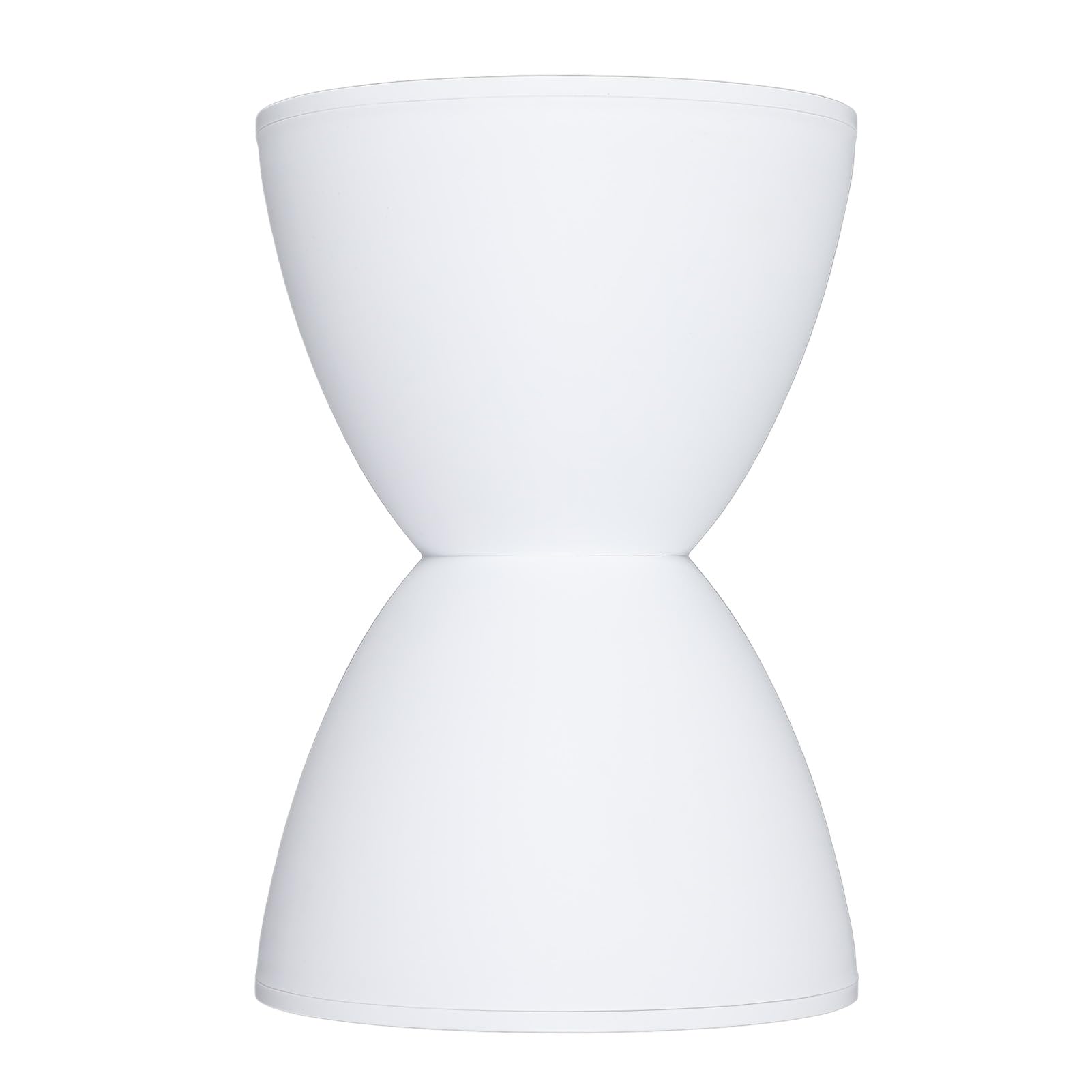 Sgabello Moderno in Clessidra Tavolo a Forma di Clessidra Sgabello per Scarpe Sgabello da Esterno Rotondo in Stile Semplice e Moderno Adatto per la Decorazione Domestica (WHITE)