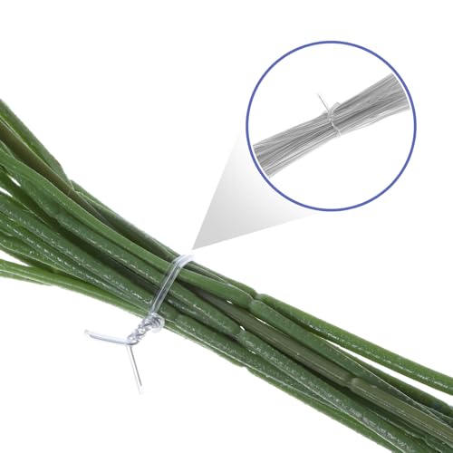 100 Piece 4 inches Clear Metal Twist Ties, Metallic Twist Cable Cord Wire Ties Reusable Plastic Wire Twists Tie for Bread, Cello, Candy, Coffee Bags & More