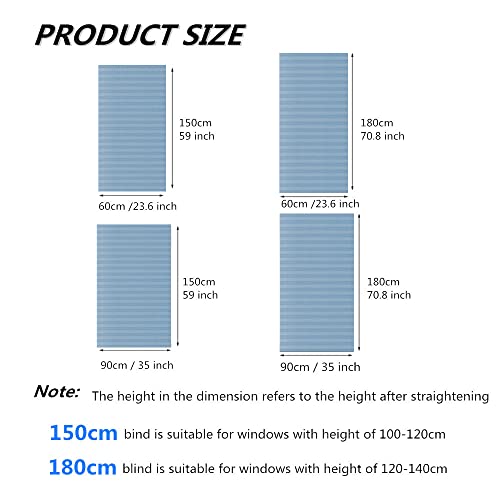Confezione da 2 tende plissettate temporanee per