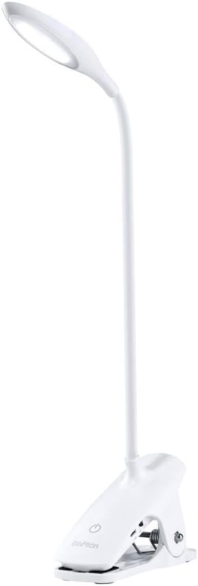 LED Desk Lamp with USB Charging Port, Clip Lamp for Desk, Portable Eye-Care Desk Light, Flexible Gooseneck USB Rechargeable, 3 Dimming Levels, Touch Control