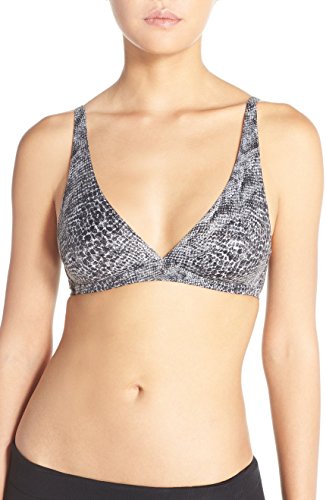 Calvin Klein Womens Satin Seamless Un-Lined Bra Gray S