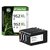 952XL Ink Cartridges Replacement for HP 952XL Ink Cartridges Combo Pack 952 XL for Officejet Pro 8720 8710 8715 8740 8730 8210 8725 8702 7720 8216 8700 8200 8716 (BK C M Y)