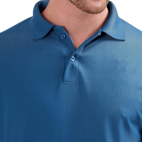 Image of Men's Full Sleeve Collared Soild Color Casual Regular Fit T-Shirt