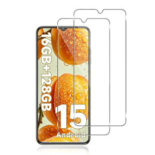 LiiLaa Schutzfolie für Oukitel C1 / C1 Pro / C2 / C3 / C5 / C7 (6.52 Zoll) für Panzerglas, 2 Stück Gehärtete Glas Schutz Folie, 9H Displayfolie Ultra-klar Schutzglas Displayschutzfolie