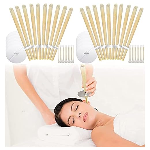 20 Pcs Beeswax Ear Candles Wax Removal, Natural Ear Wax Candles for Ear Candling Wax Removal, Ear Candling Candles for Ear Cleaning, Earwax Candle Ear Wax Removal Cones Set Ear Cleaner