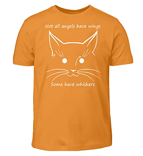 T-shirt enfant chat ange orange idéal pour l'école et le jeu