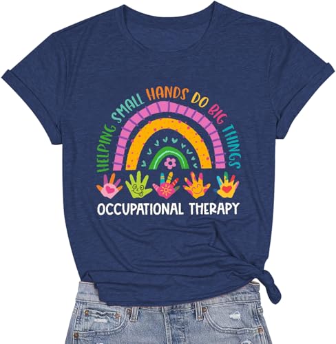 Occupational Therapy Shirts Women OT Month Tee Pediatric Occupational Therapy Tops2