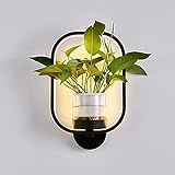 Photo Gallery lampada da parete moderna, applique da parete geometrica in metallo, paralume in acrilico con vaso di fiori, semplici lampade da testiera, luci notturne per camera da letto, comodino, soggiorno (nero Photo Gallery lampada da parete moderna, applique da parete geometrica in metallo, paralume in acrilico con vaso di fiori, semplici lampade da testiera, luci notturne per camera da letto, comodino, soggiorno (nero