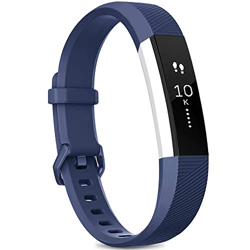 Yandu Correa Compatible con para Fitbit Alta HR/Fitbit Alta, Correa de Reloj para Hombres y Mujeres, Correa Deportiva Ajustable para Fitbit Alta HR/Fitbit Alta (sin Reloj) (BLU Navy, L)