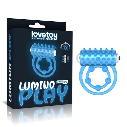 Lovetoy Lumino Play Vibromasseur à anneau pénien Glow In The Dark Ø2,5/5x5,8 cm