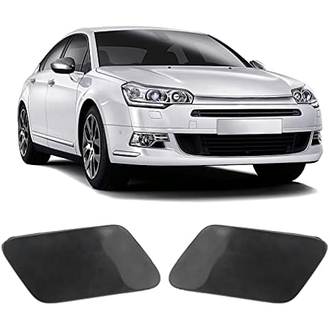 Repuesto para Citroen C5 2009‑2019 Qiilu 2 Tapas de Arandela para Faro Delantero de Parachoques Cover