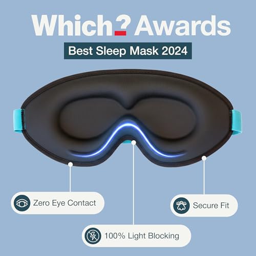 Image of MyHalos Kids Sleep Mask, 3D Blackout Eye Mask for Kids, Girls & Boys | Sleeping Mask for Kids, Blindfold, Zero Pressure, Lightweight & Breathable, All Ages & Genders, Memory Foam, Travel Ready