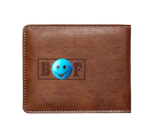 Image of Embroidered Bad Mother f ker Leather Wallet (light brown)