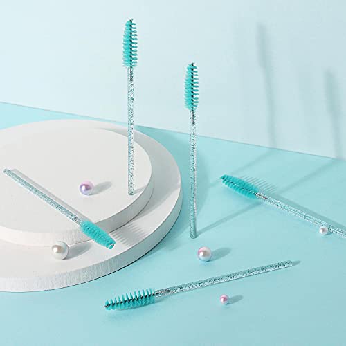 Image of Tbestmax 300 Disposable Mascara Wands Eye Lash Brush Spoolies for Eyebrow /Eyelash Extension Blue