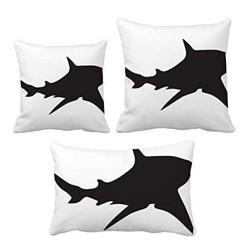 Housse de coussin requin ocean DIYthinker noir motif premium - 2