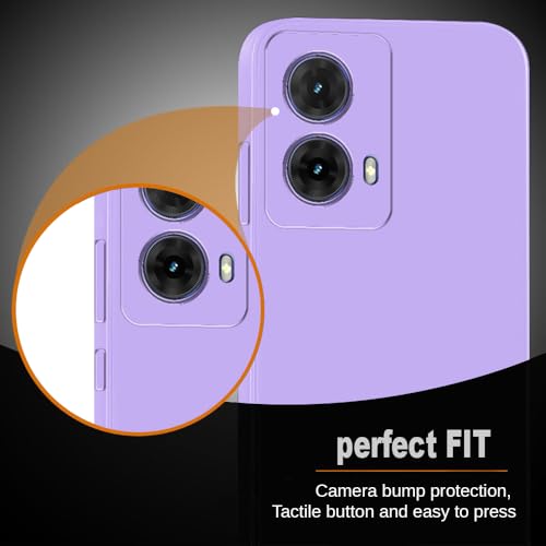 Image of Back Cover for Motorola Edge 50 Fusion 5G | Full Camera Protection | Premium Liquid Silicon Case | Flexible Bumper Case for Motorola Edge 50 Fusion 5G (Purple)