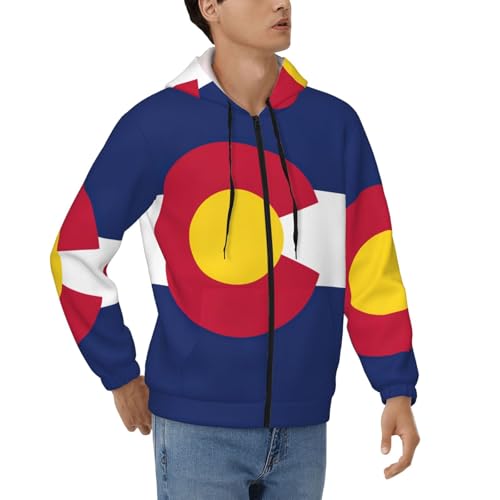 Sweat à capuche zippé homme Colorado du S au 3XL en polyester doux
