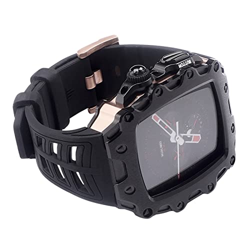 Bracelet Apple Watch 45mm avec boîtier antichoc métal noir 3 noir