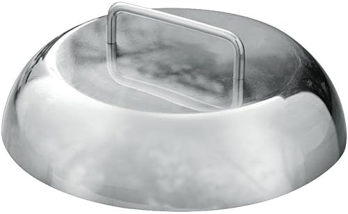 Mr Bar-B-Q Cubierta redonda de 11 pulgadas de acero inoxidable para cocinar al vapor y cúpula de fusión de queso para parrilla plana para cocinar en