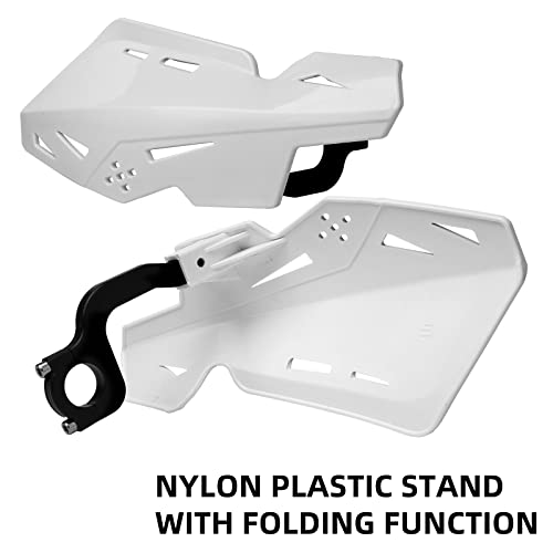 Pro Caken Universal 7/8" 22Mm And 1 1/8" 28Mm Handle Bar Hand Guards Nylon Bracket For Dirt Bike Motocross Atv For Sx Sxf Exc Xcw-White #TOP2