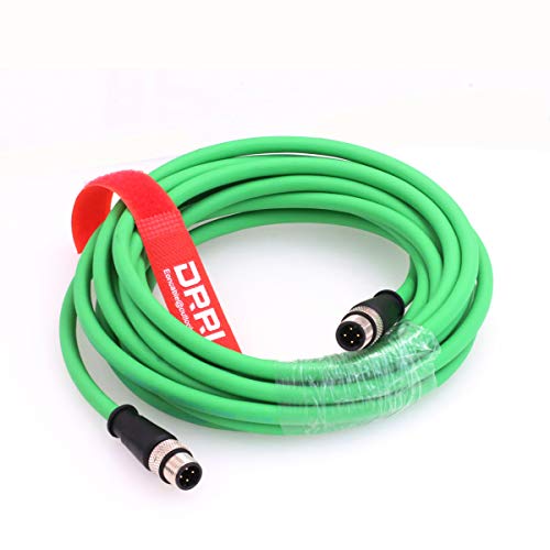 Cable Ethernet M12 4Pin D-Code macho a macho Cat5 Shielded 2M miniatura 1